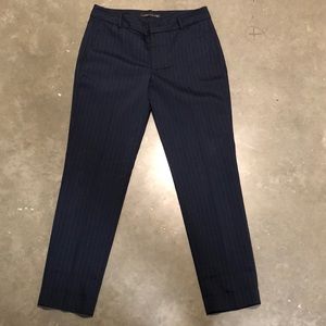 ZARA Dark Navy Pinstripe Trousers - Size S